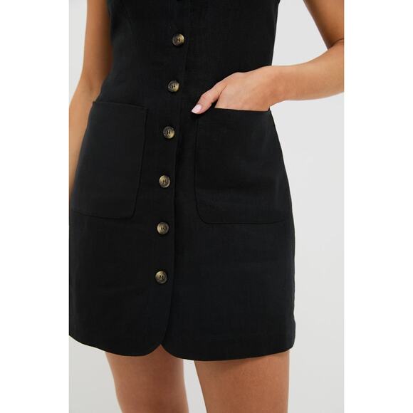 POSSE Black Emma Button Down Mini Dress Size S NWT Retail $349 - Picture 5 of 7